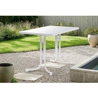 Gartentisch 155056 - Weiß, MODERN, Holzwerkstoff/Metall (115/70/72cm) - Sieger