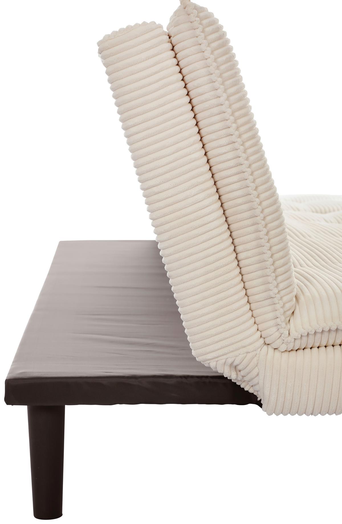 Schlafsofa Passau Weiß B: 181 cm - Schwarz/Weiß, Basics, Holz/Textil (181/77/92cm) - P & B