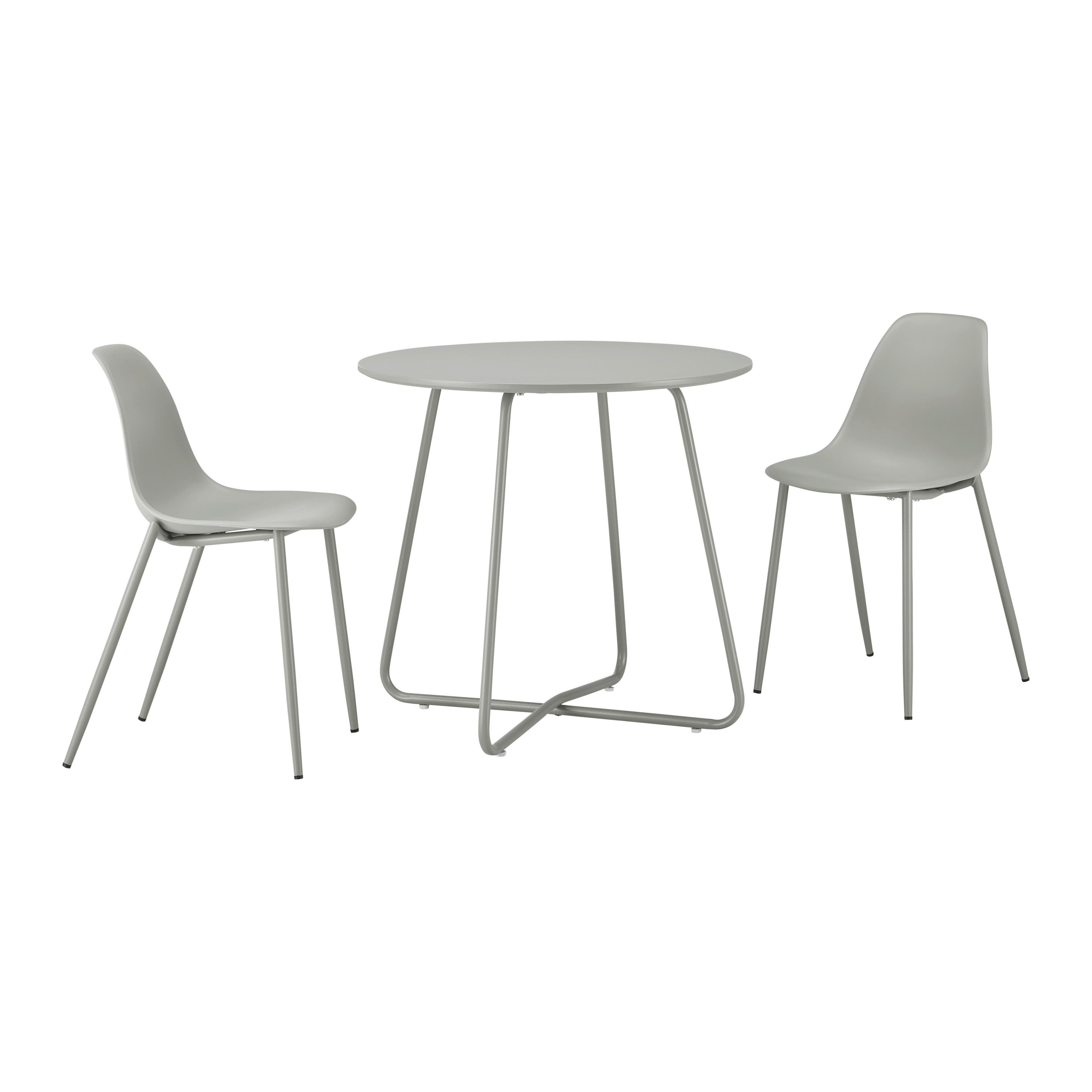 Detská sedacia zostava CASEY svetlosivá - svetlosivá, Modern, kov/plast (60/56/60cm) - Bessagi Kids