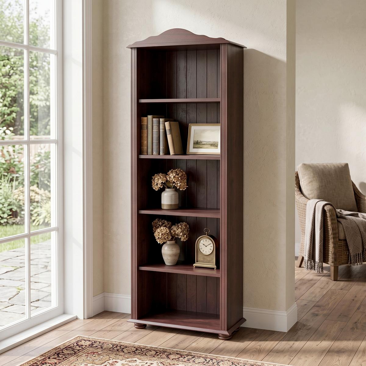 REGAL Mette Braun B: 77cm - Braun, Design, Holz (77/181/31cm) - MID.YOU