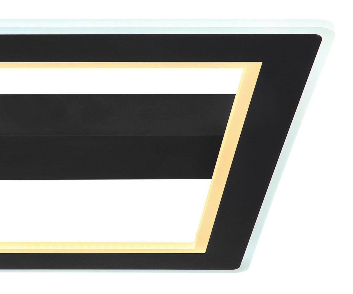 LED-Deckenleuchte 67269-30 - Opal/Schwarz, Design, Kunststoff/Metall (45/45/5cm) - Globo
