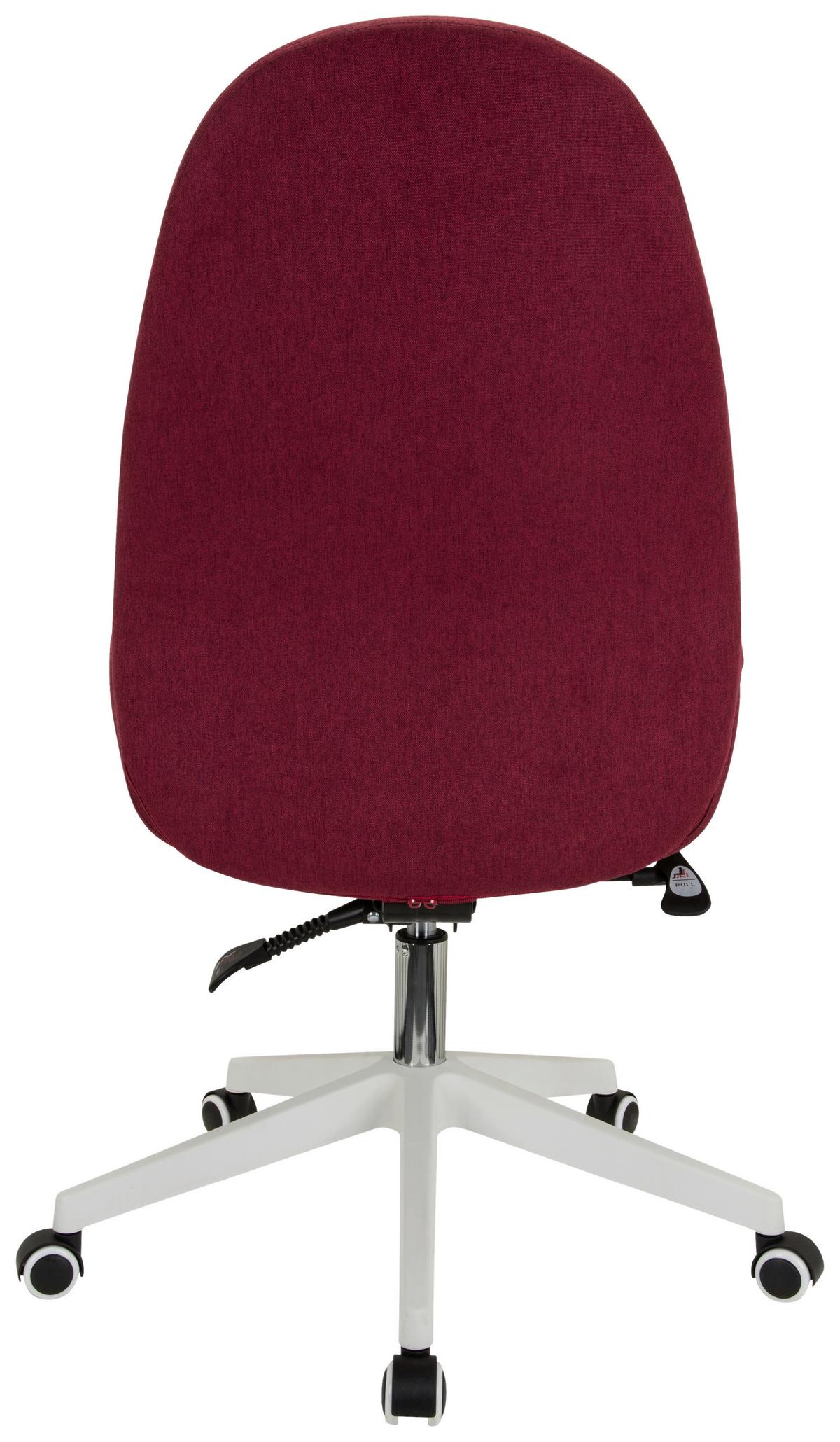 Drehstuhl Avea I Mit Wippfunktion Bordeaux - Bordeaux/Weiß, Basics, Kunststoff/Textil (56/104/58cm) - MID.YOU