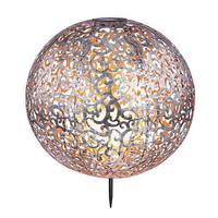 Solarleuchte Silber Solar 1xled Warmweiß H: 50 Cm - Silberfarben, Basics, Metall (40/50cm) - Globo