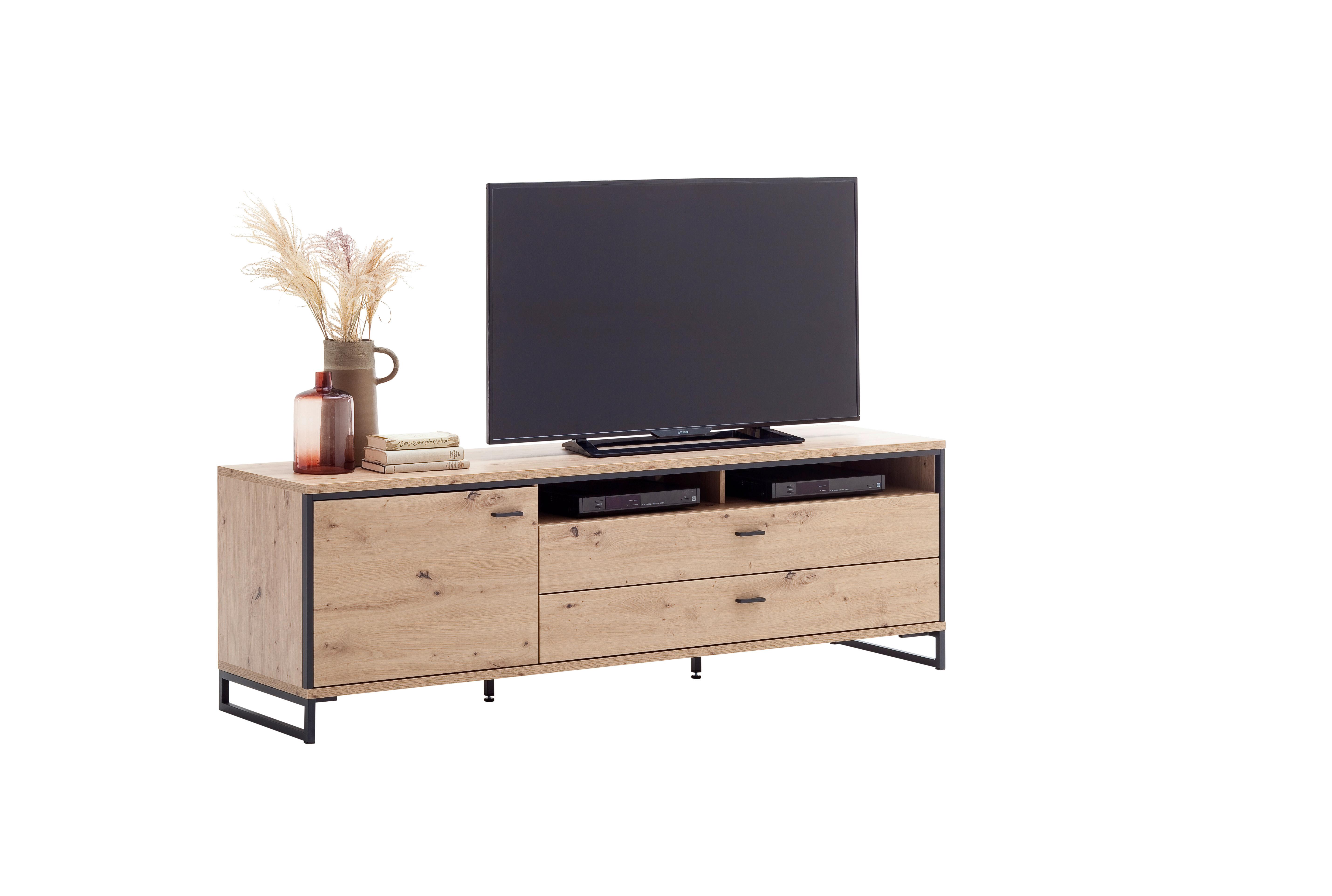 TV-Element Buenos Aires B: 183 cm Anthrazit/Eiche Dekor