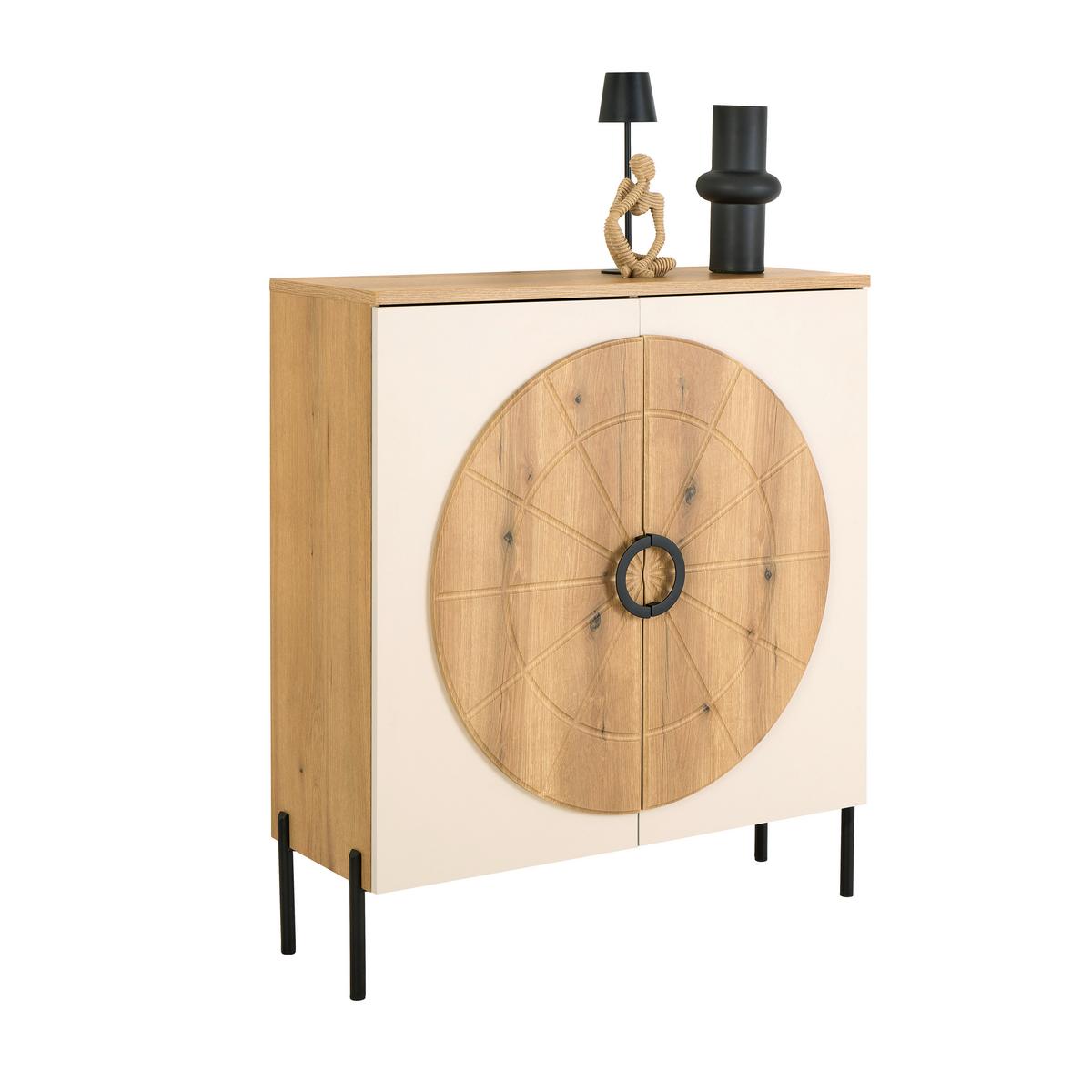 Kommode Hong-kong B: 100 Cm Kaschmir/eichefarben - Kaschmir/Eichefarben, Trend, Holzwerkstoff (100/113/37,5cm)