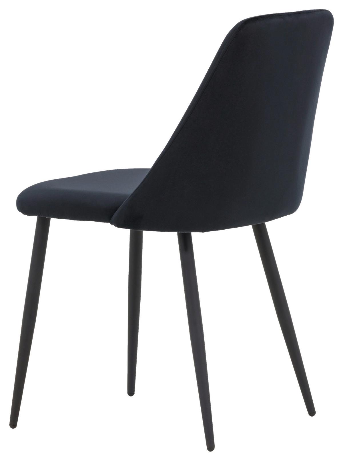 Stuhl-Set Night - Schwarz, Design, Textil/Metall (49/87/56cm) - Livetastic