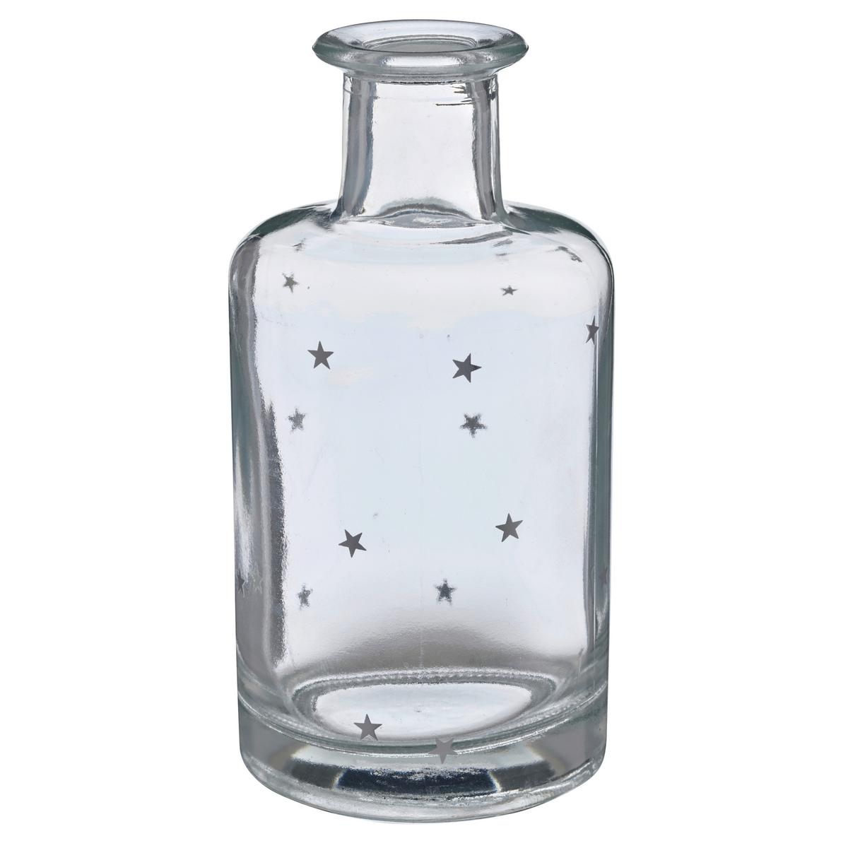 Dekoračná váza STERN I - číra/strieborná, Basics, sklo (7/15cm) - Mömax