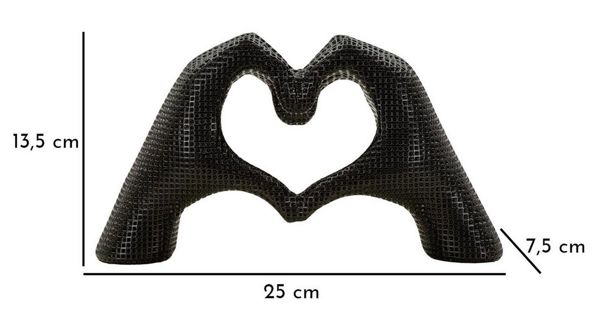 Skulptur Kunststoff, Schwarz - Basics, Kunststoff (25/13.5/7.5cm)