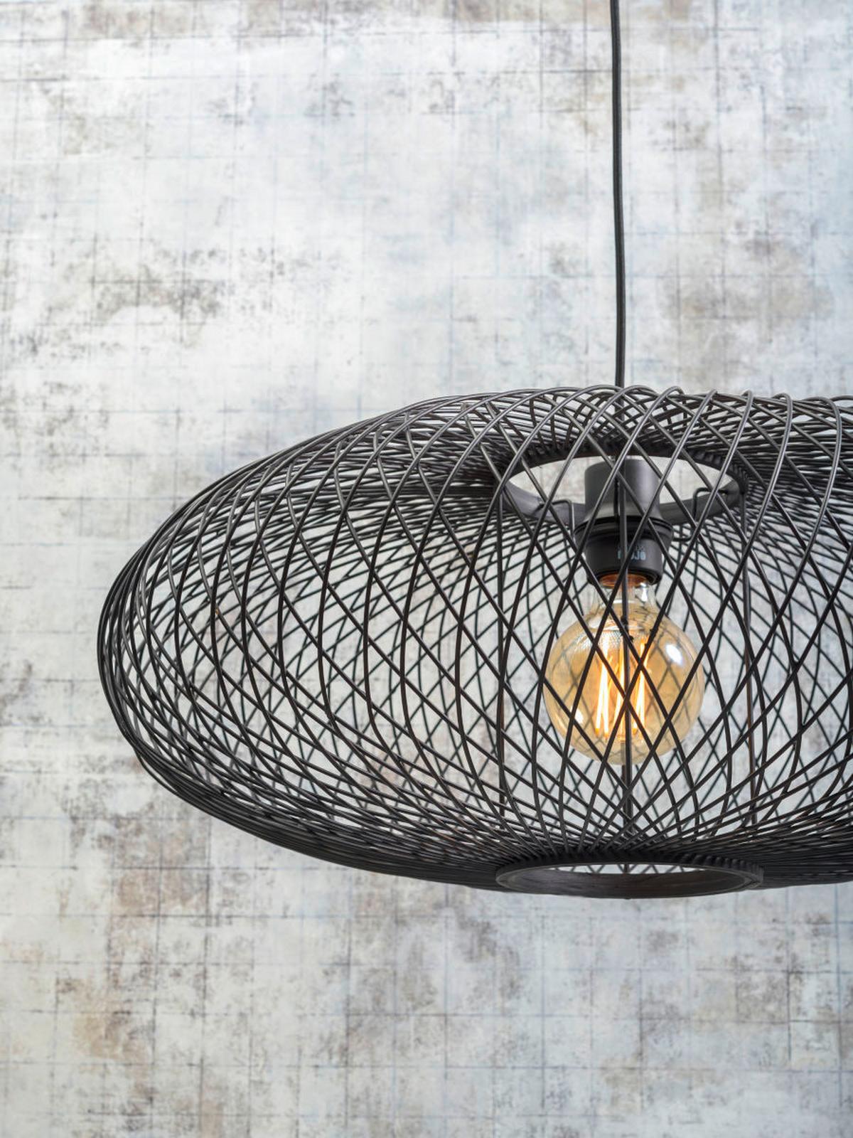 Stehleuchte Cango/f/ad/n/6025/b - Schwarz/Naturfarben, Trend (176/60/80cm) - Good & Mojo