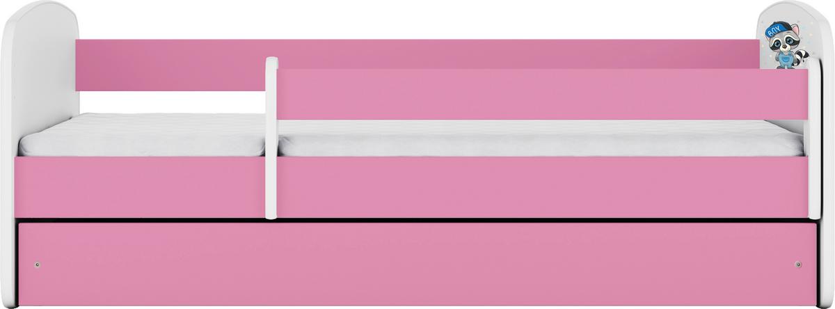 Kinder-/Juniorbett Babydreams inkl. Matratze 80x160 - Pink/Birkefarben, MODERN, Holz/Holzwerkstoff (80/160cm) - MID.YOU