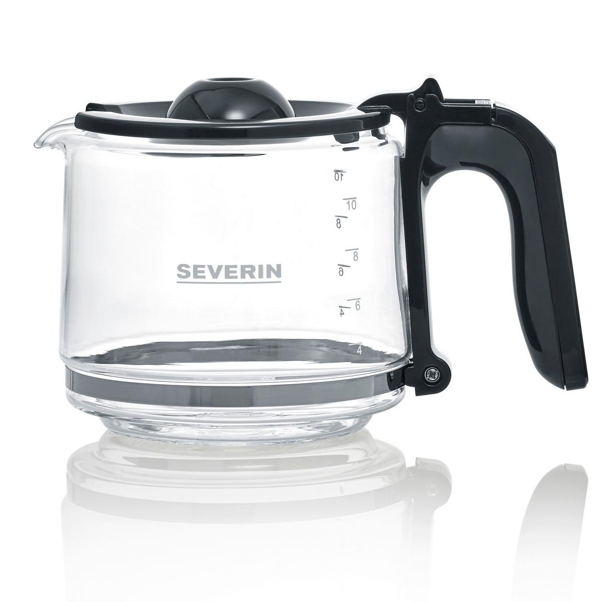 Kaffeemaschine Mary 10 Tassen Glaskanne 1,25 L - Rot/Schwarz, Glas/Kunststoff (29/23/34cm) - Severin