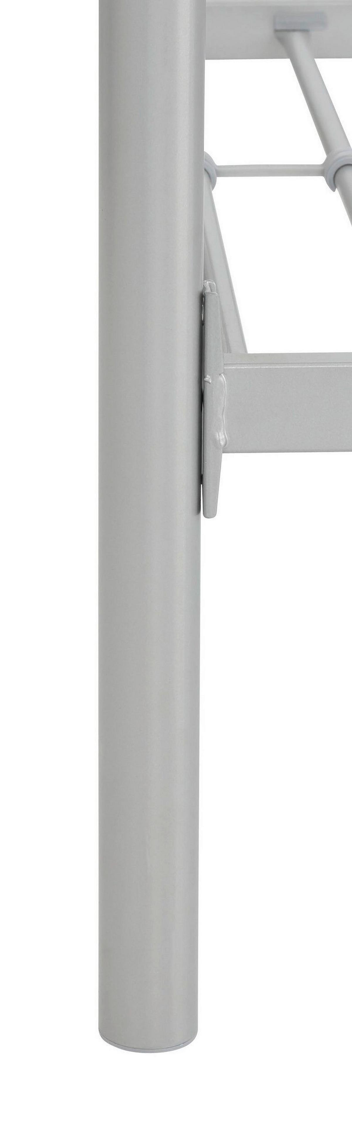 Etagenbett Rosie Silberfarben 90x200cm - Silberfarben, Design, Metall (90/200cm) - MID.YOU