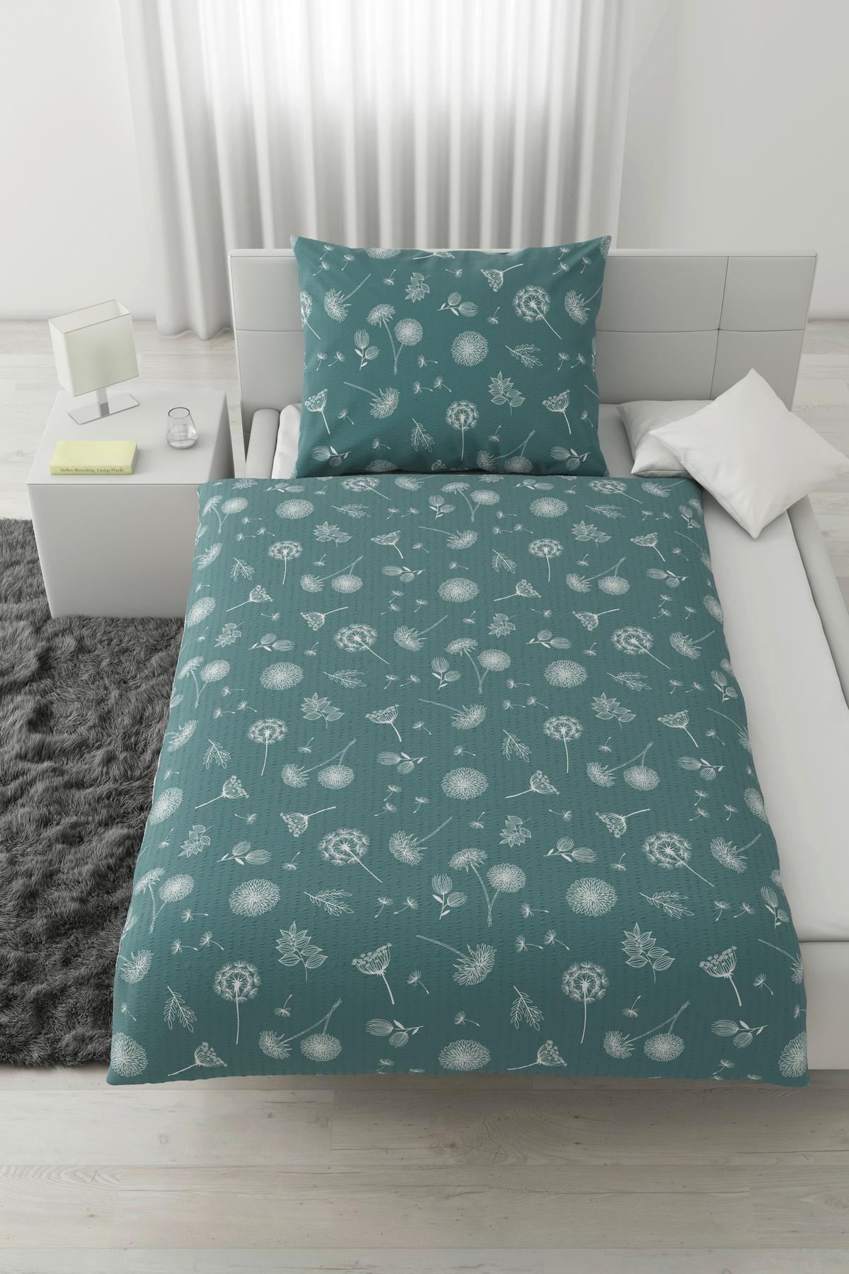 Posteľná bielizeň Pusteblume, 70/90 140/200cm - modrá, Konventionell, textil (140/200cm) - Modern Living