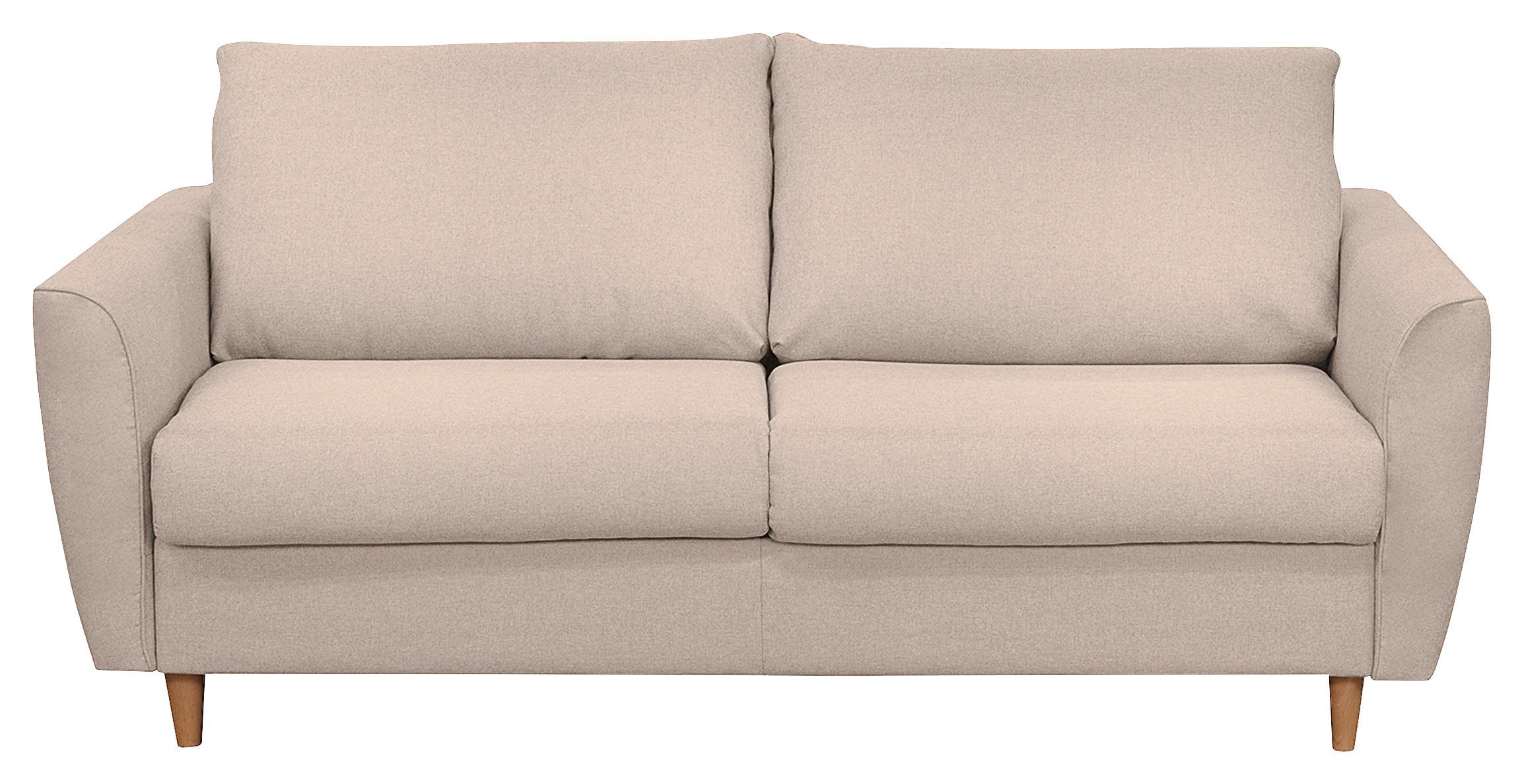 Schlafsofa Winter Rosa B: 195 cm - Buchefarben/Rosa, Design, Textil (195/90/102cm) - Livetastic