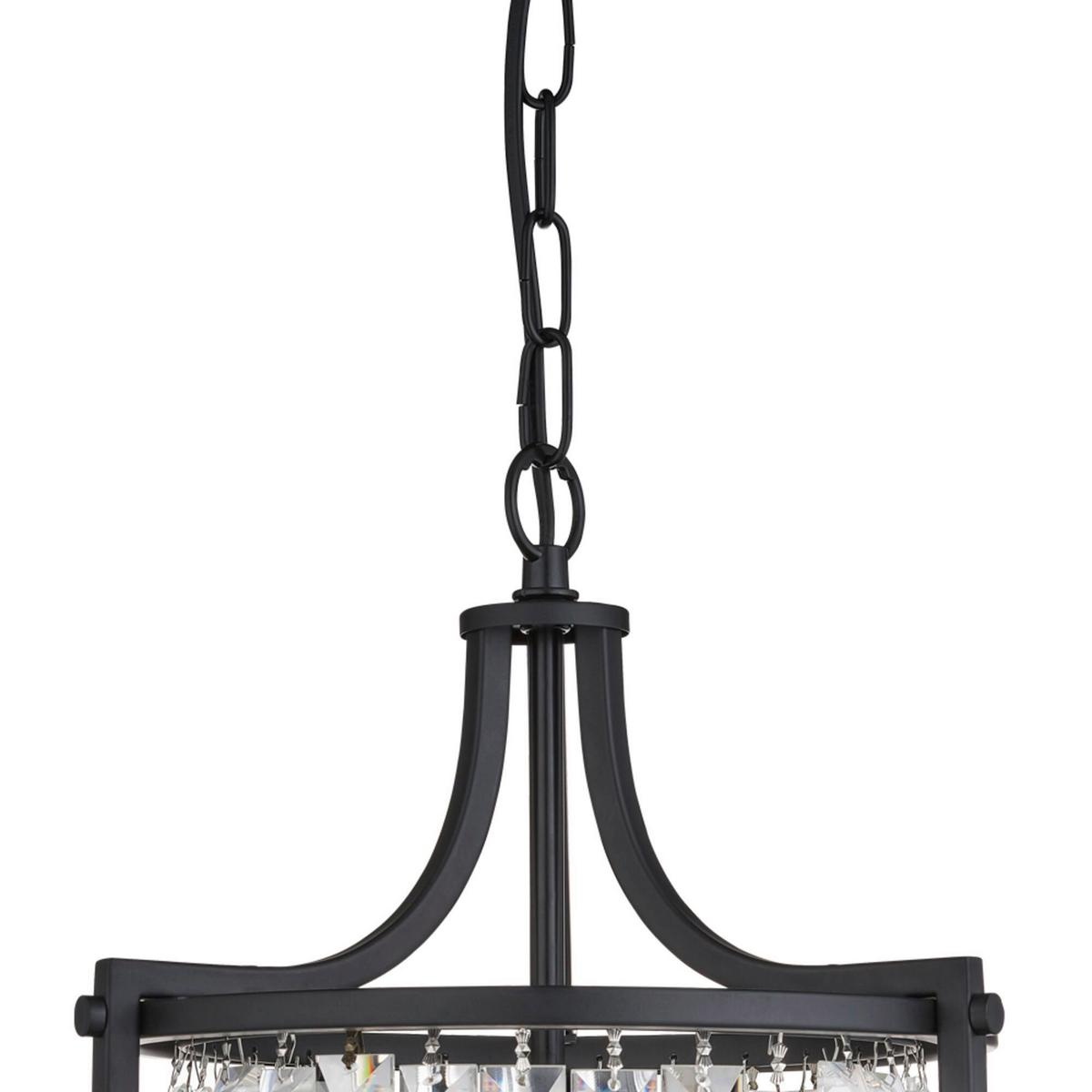 Hängeleuchte Victoria H: 150 Cm 2-Flammig - Schwarz, Design, Glas/Metall (26/150cm)