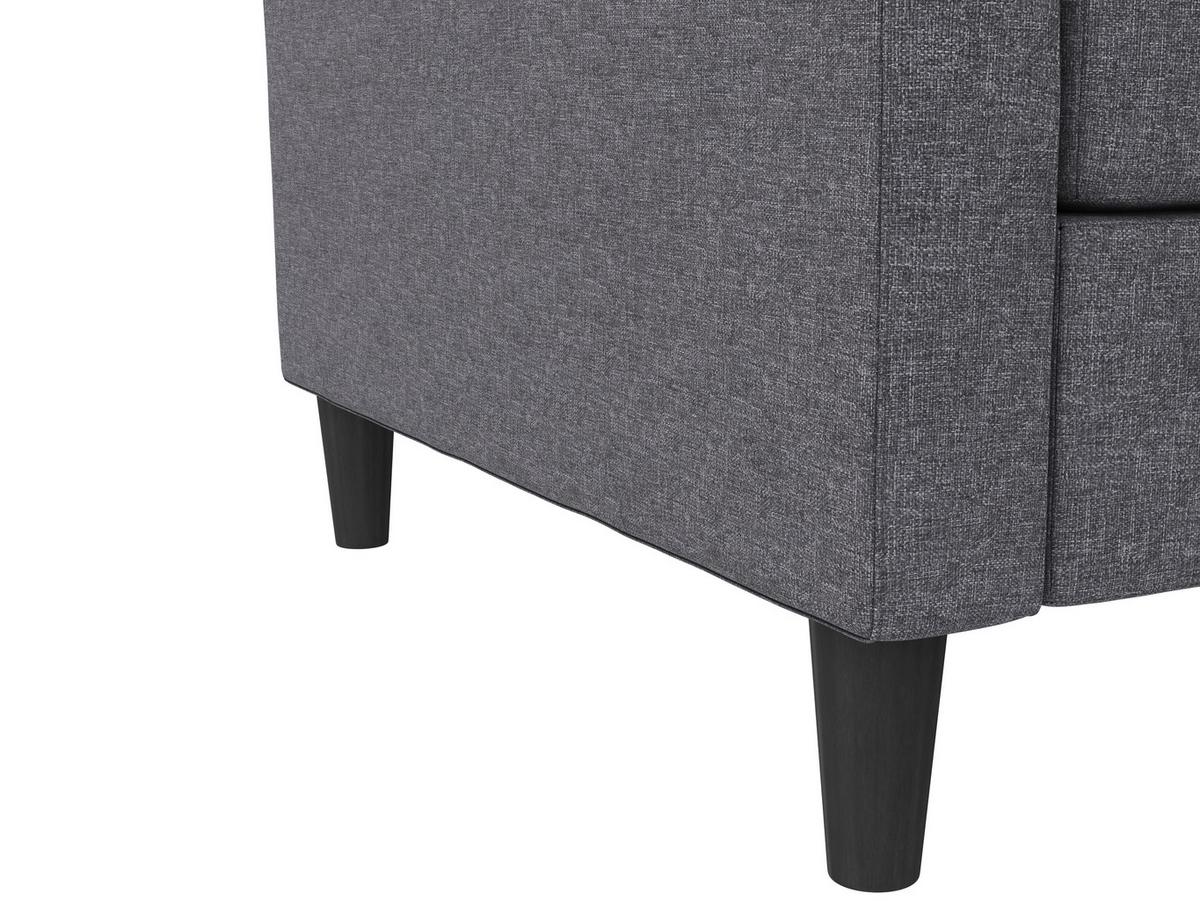 Schlafsofa Palermo Grau, mit Schlaffunktion - Schwarz/Grau, Basics, Textil (207/86/86cm) - Livetastic