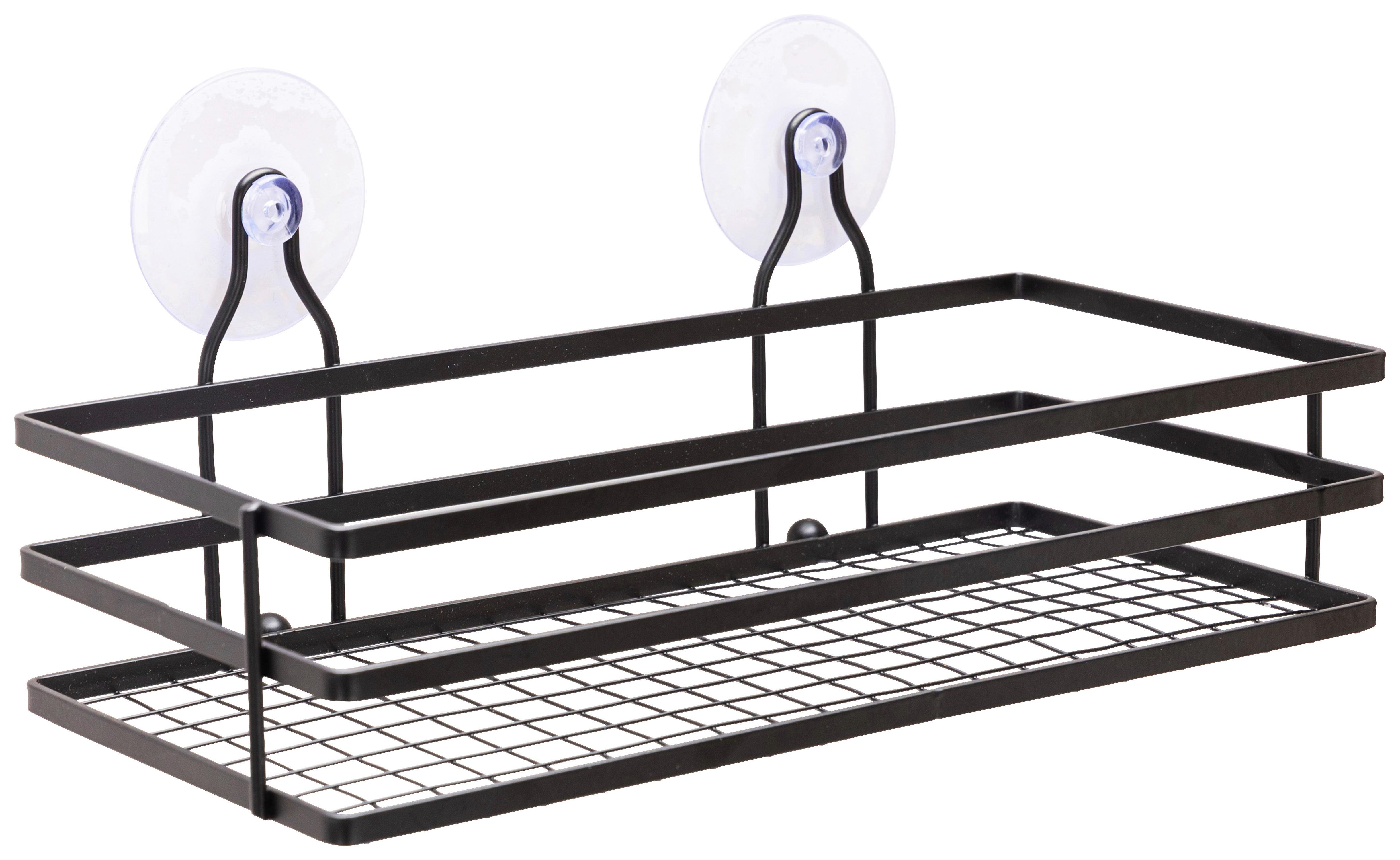 Duschregal Napoli 1 B9922482-4 - Schwarz, KONVENTIONELL, Metall (25/11,5/10cm) - Ondega