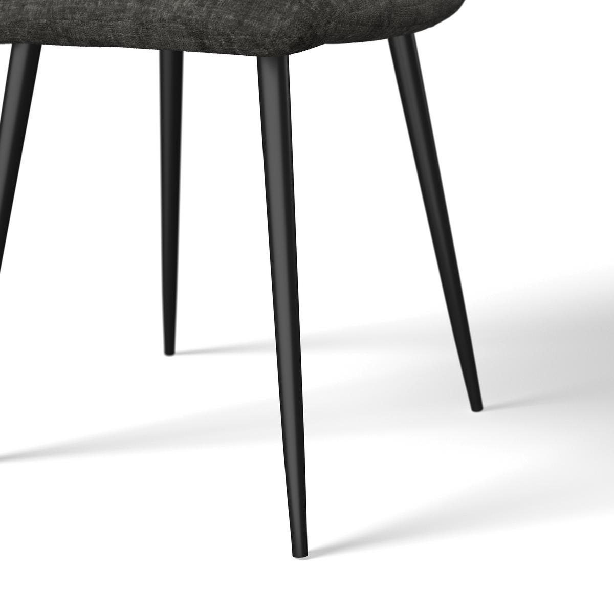Židle MINO, šedá - šedá/černá, Moderní, kov/dřevo (46/88/54cm) - Bessagi Home