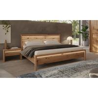 Bett Emilia Naturfarben /Wildeiche 200x200cm - Wildeiche/Naturfarben, MODERN, Holz (200/200cm) - MID.YOU