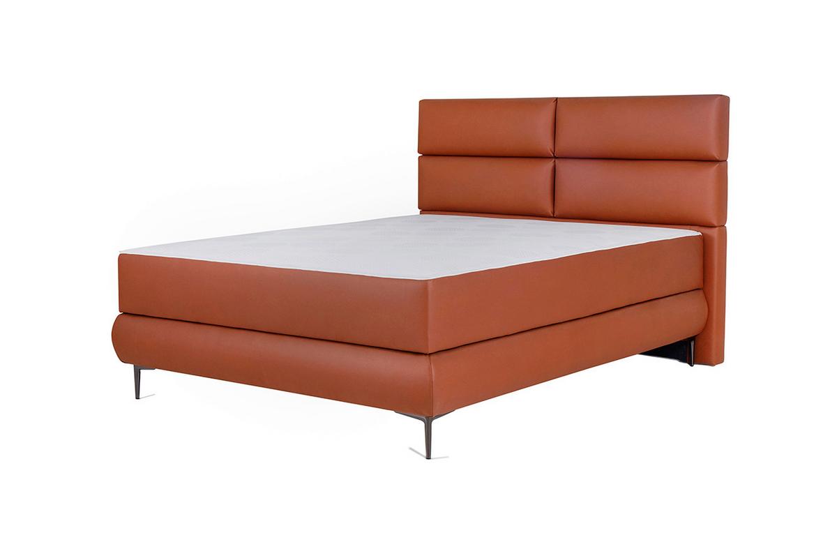 Kárpitozott Ágy Farini 160/200cm - konyak, Konventionell (160/200cm)