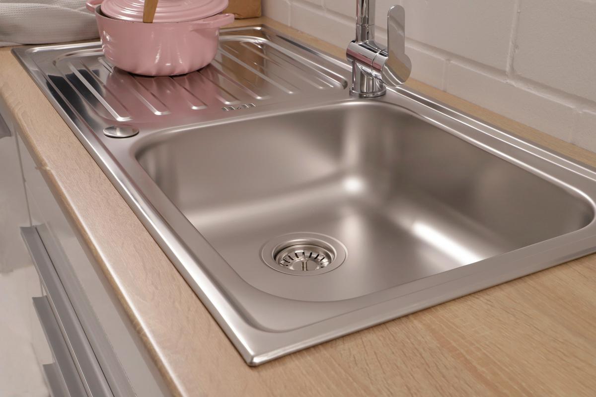 Spüle Edelstahl 100x17,5 cm - Edelstahlfarben, Basics, Metall (100/17,5/50cm) - Respekta