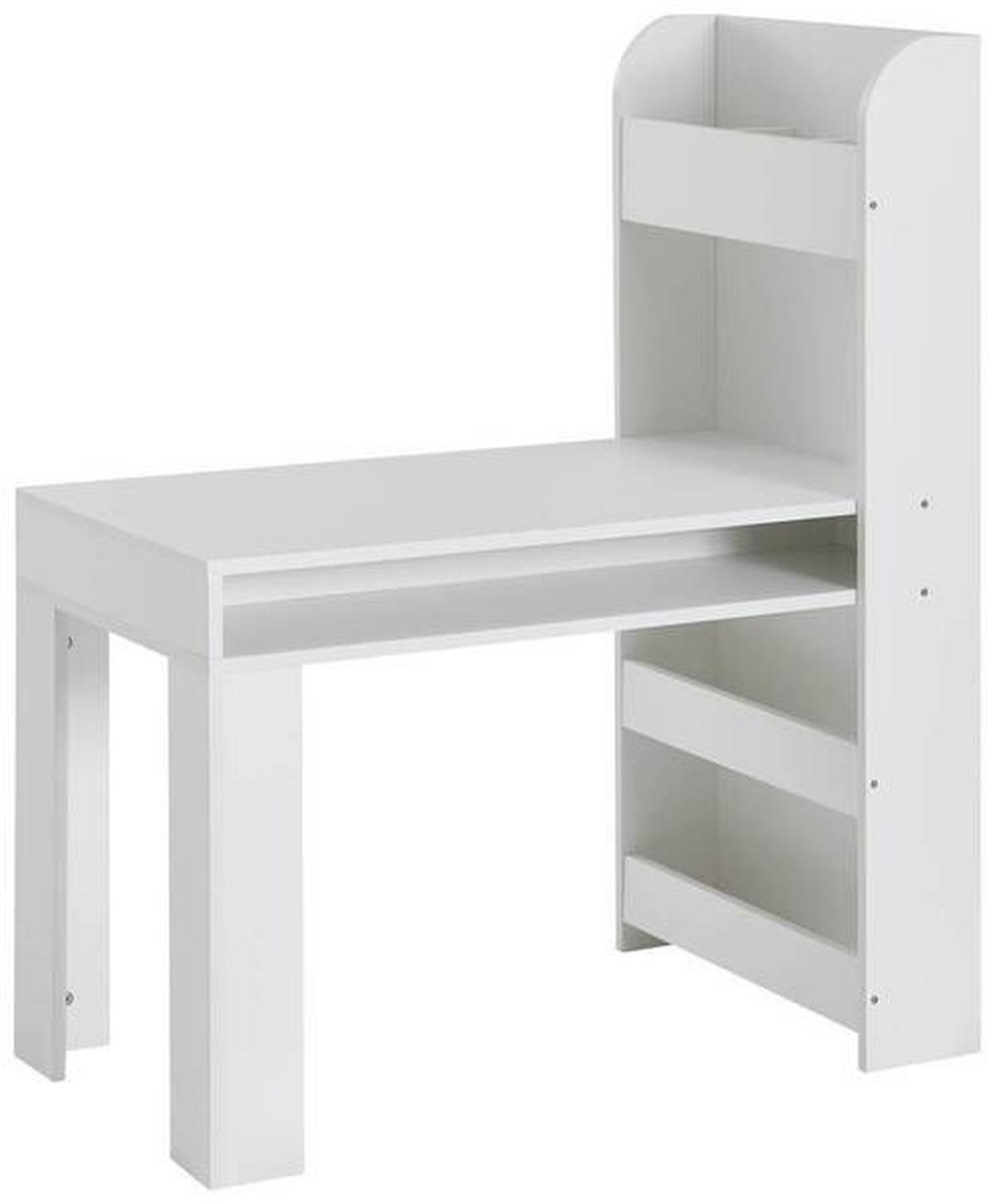 Písací stôl pre mládež biely - biela, Modern, kompozitné drevo (90/50/110cm) - MID.YOU