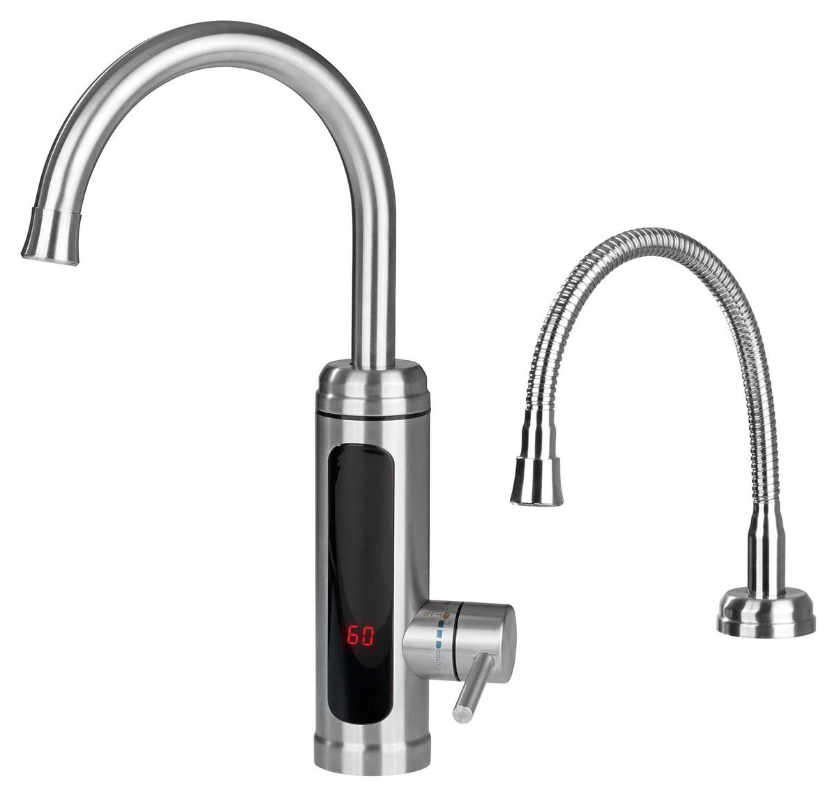Küchenarmatur, bis 60C MAXXMEE - Silberfarben, Kunststoff/Metall (44,1/23,4/7,2cm)