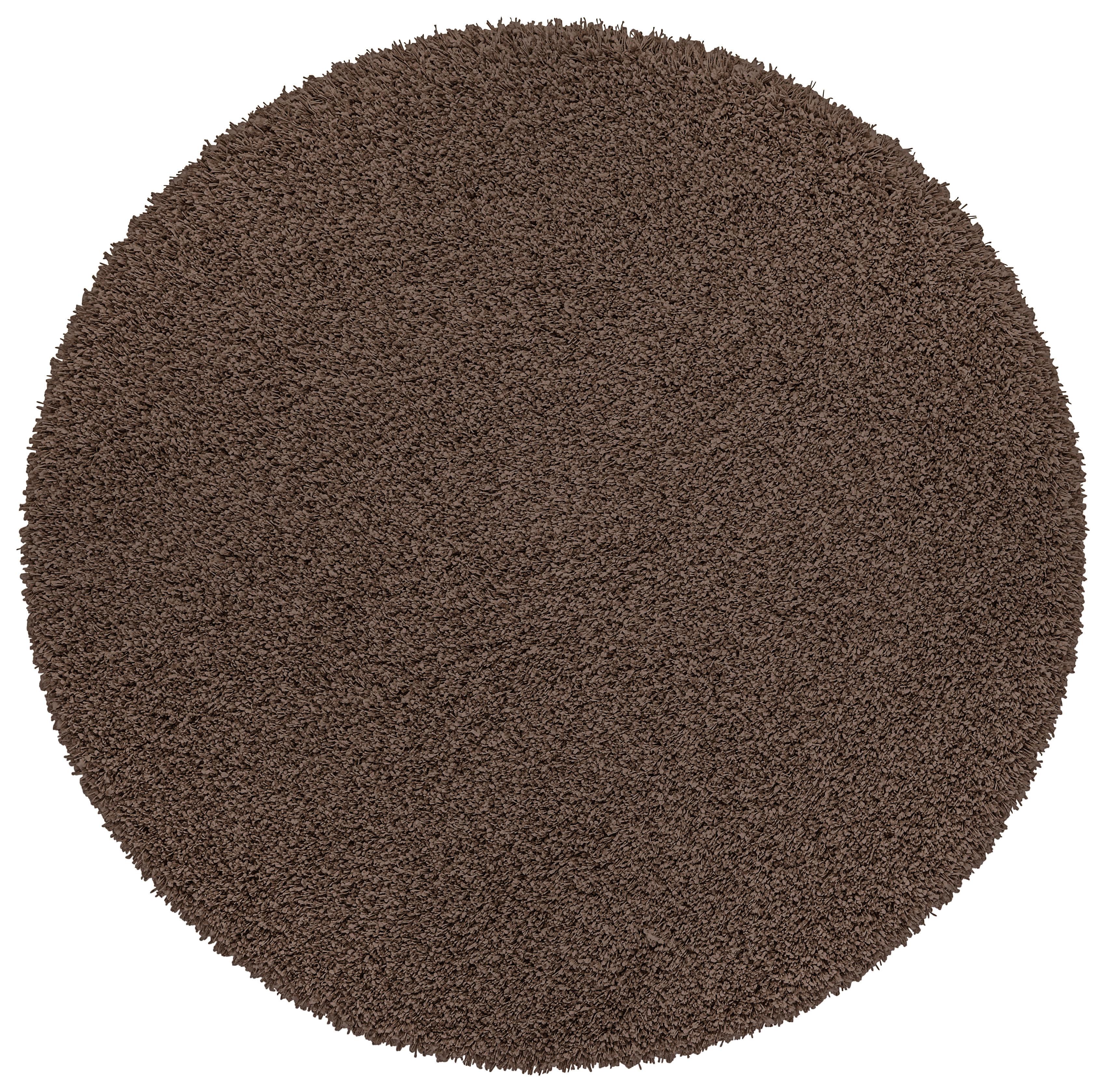 Hochflorteppich Fantasy Shaggy Hellbraun Rund Ø 160 cm - Hellbraun, Basics, Textil (160cm) - Novel
