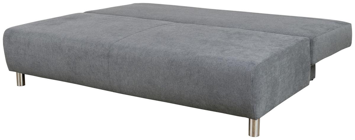 POHOVKA BOXSPRING INES - antracitová/chrómová, Modern, drevo/textil (203/96/102cm) - Luca Bessoni