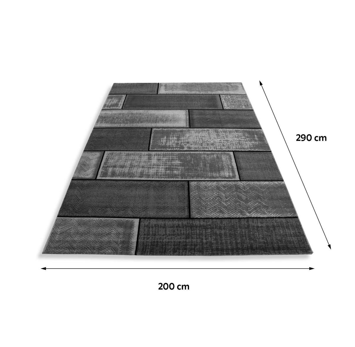 Webteppich Schwarz Naturfaser Plus Black 200x290 cm - Schwarz, KONVENTIONELL, Textil (200/290cm) - Novel