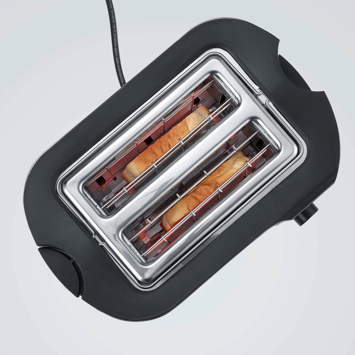 Toaster Mary mit Brötchenaufsatz - Rot/Schwarz, Kunststoff/Metall (26/18,5/19,5cm) - Severin