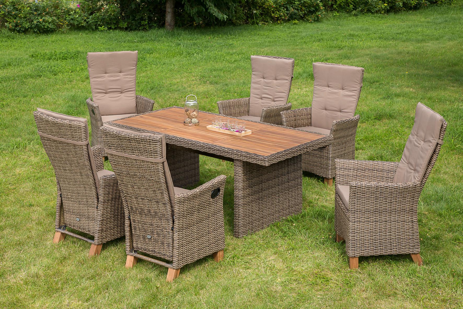 Gartensessel Toskana Akazie/Kunststoff - Naturfarben/Akaziefarben, KONVENTIONELL, Holz/Kunststoff (59/110/65,5cm) - Gardenson