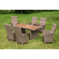 Gartensessel Toskana Akazie/Kunststoff - Naturfarben/Akaziefarben, KONVENTIONELL, Holz/Kunststoff (59/110/65,5cm) - Gardenson