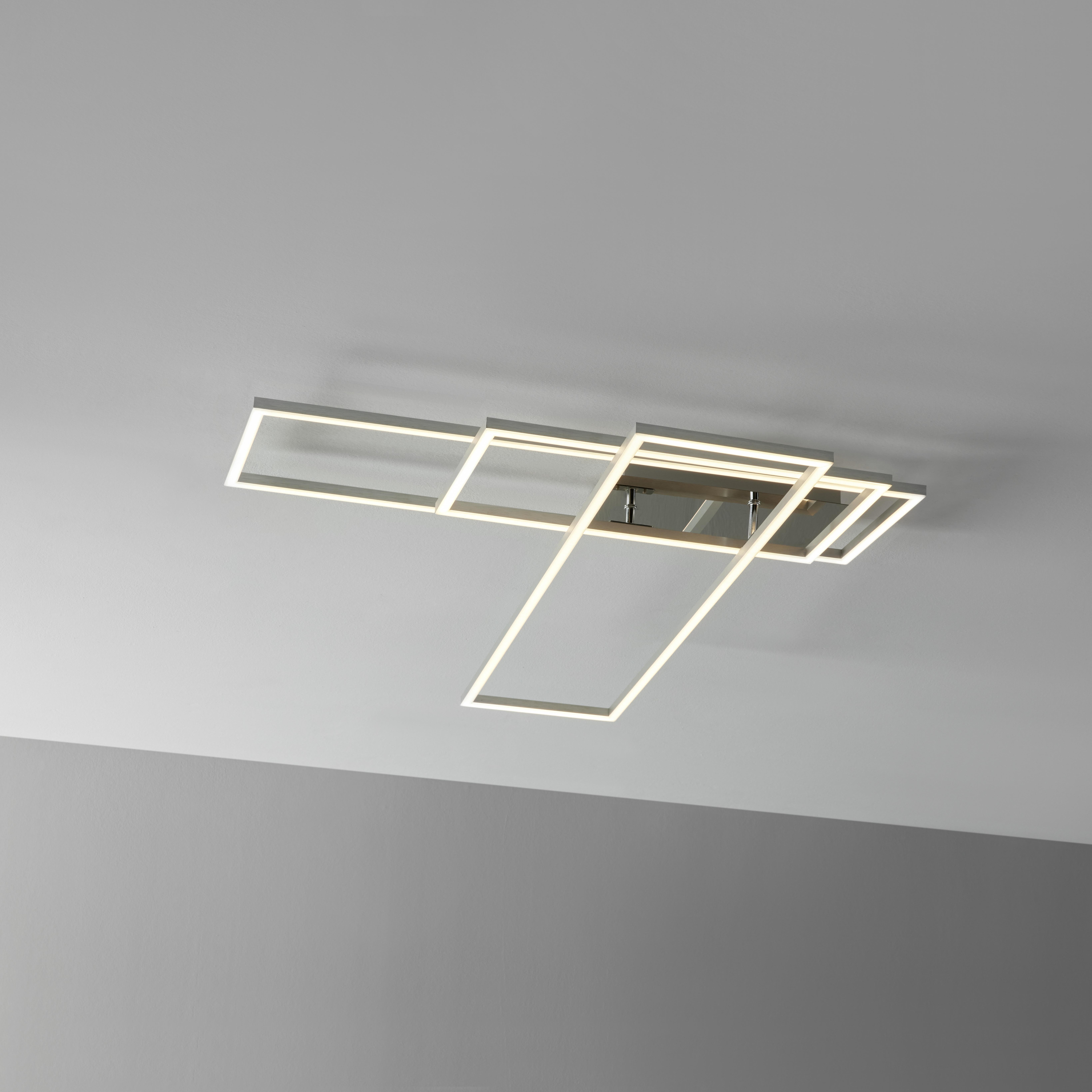 Stropní Led Svítildo Mavis, Včet. Led 36w - barvy niklu, Moderní, kov/plast (103,8/42/9cm) - Premium Living