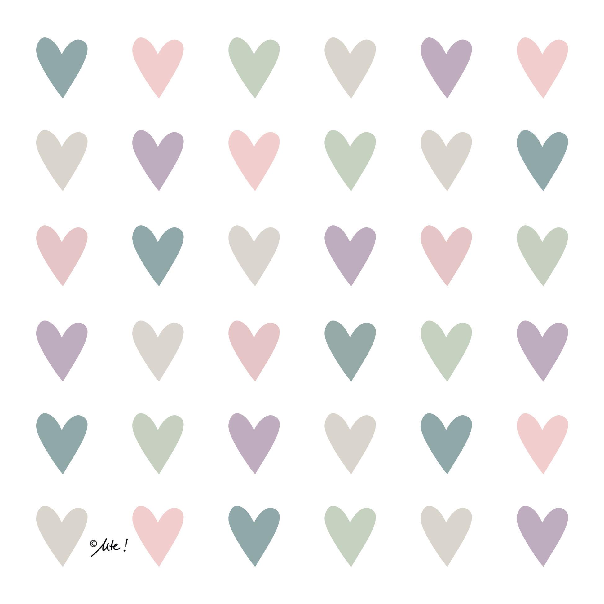 SERVIETTE HEART INFUSION LOVE - Multicolor, Basics, Papier (33/33cm) - PPD