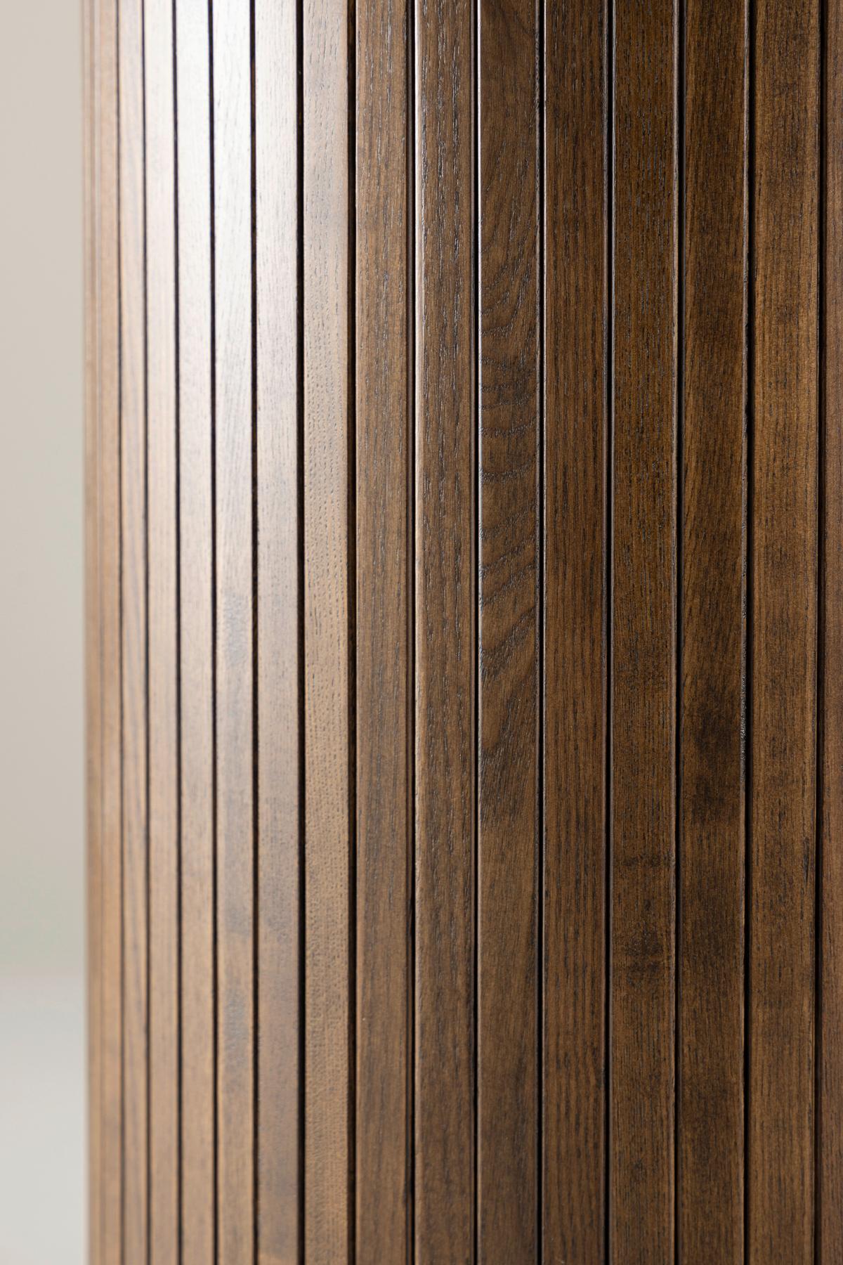 Esstisch Härön - Dunkelgrau/Braun, Design, Glas/Holz (120/120/74cm) - Livetastic