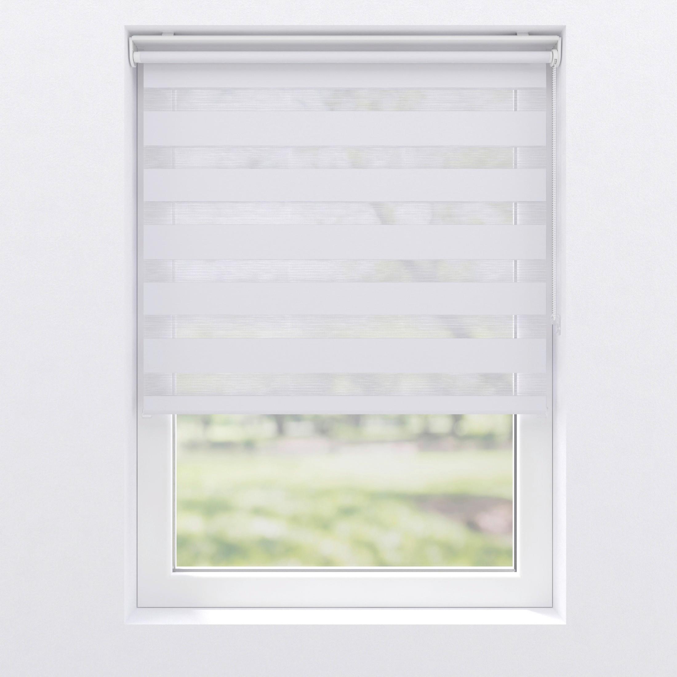 Doppelrollo 90x150 cm mit Kettenzug - Weiß, Basics, Textil (90/150cm)