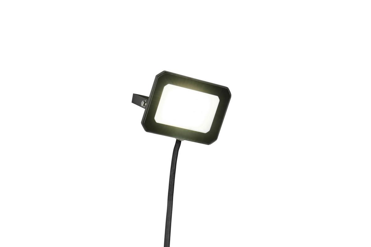 AUßENWANDLEUCHTE 4000K, kaltweiß - Schwarz/Grau, Design, Glas/Metall (8,5/12/8,5cm)