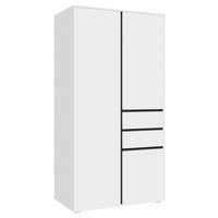 DREHTÜRENSCHRANK Falun Weiß B: 100cm - Weiß, MODERN, Holzwerkstoff (100/194/56cm) - MID.YOU