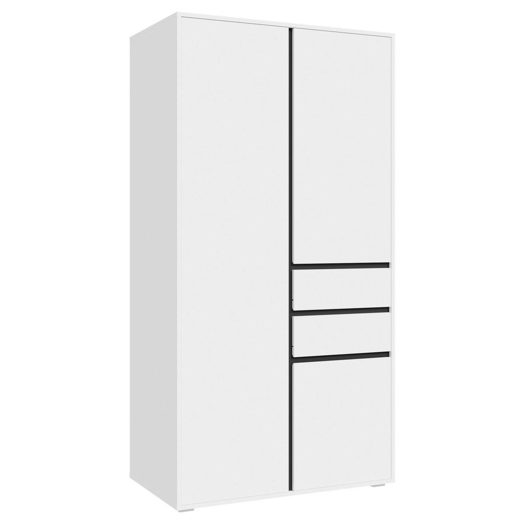 DREHTÜRENSCHRANK Falun Weiß B: 100cm