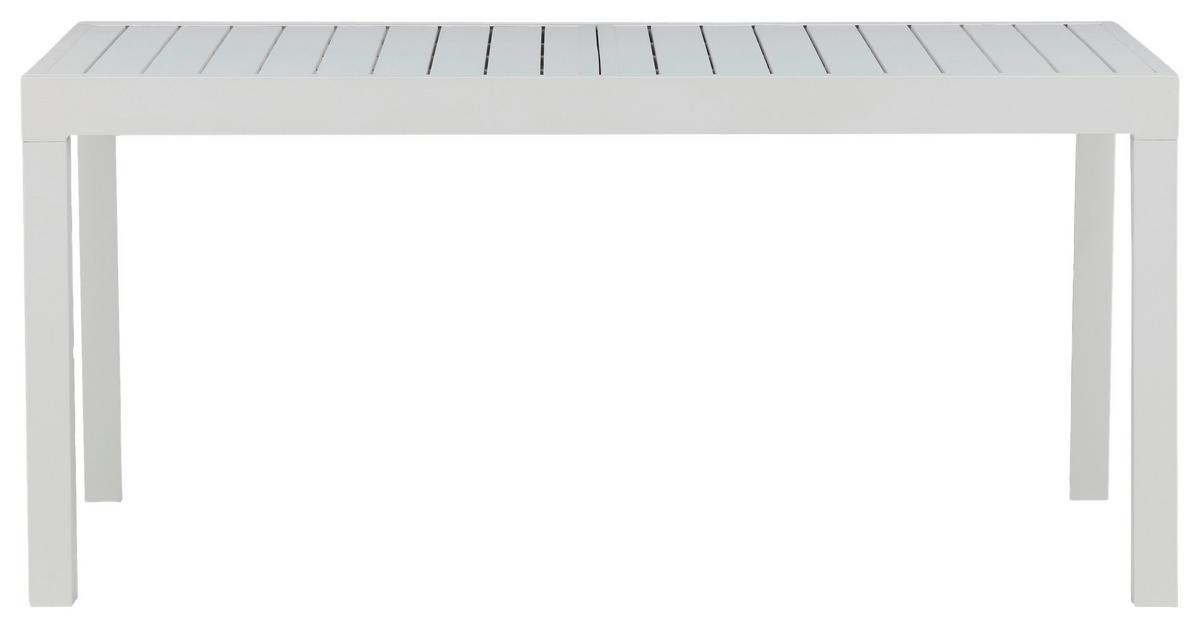 Gartentisch Marbella - Weiß, KONVENTIONELL, Metall (160/100/75cm) - Gardenson