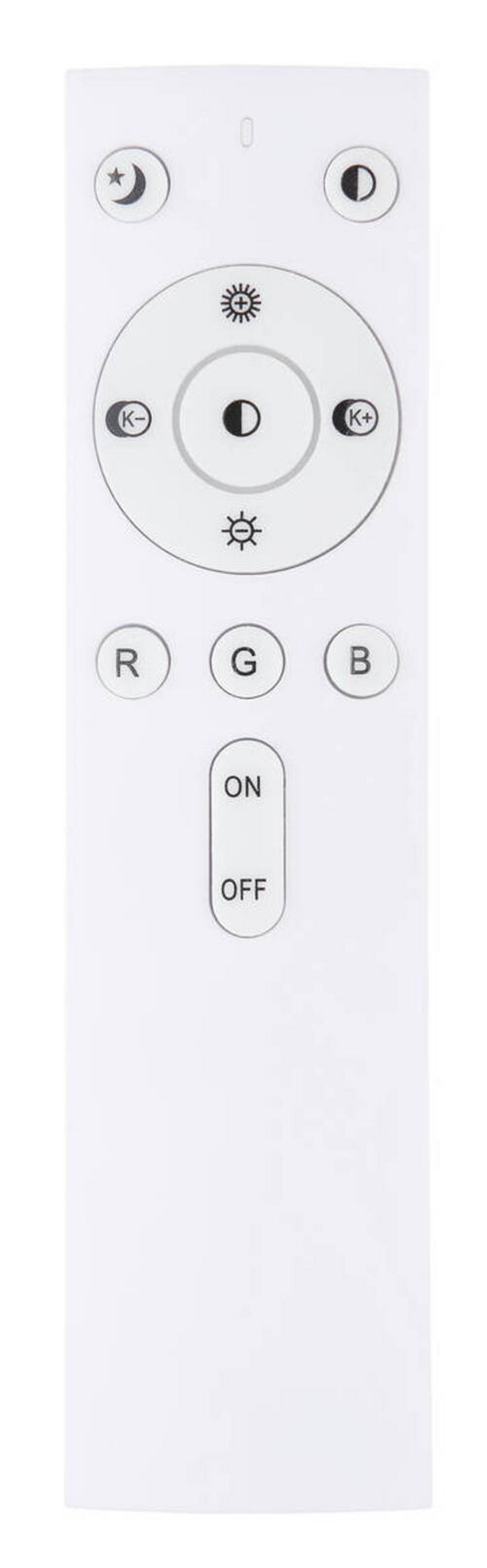 LED-Deckenleuchte Ø 48,5 cm, Timerfunktion und Farbwechsler - Klar/Opal, Design, Glas/Kunststoff (48,5/7,2cm) - Globo