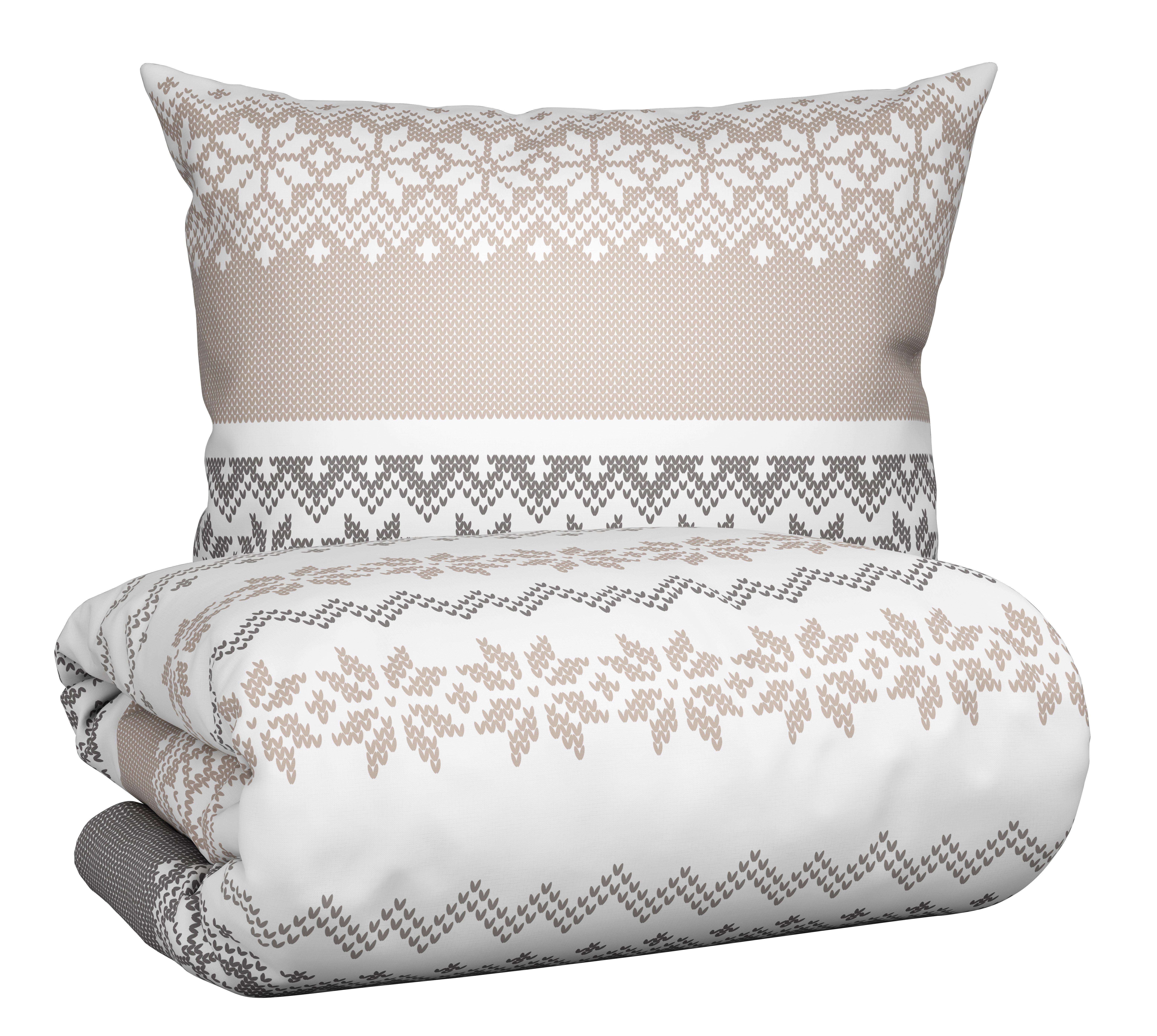 POSTEĽNÁ BIELIZEŇ SNOW ROSE - sivá/biela, textil (140/200cm) - Mömax