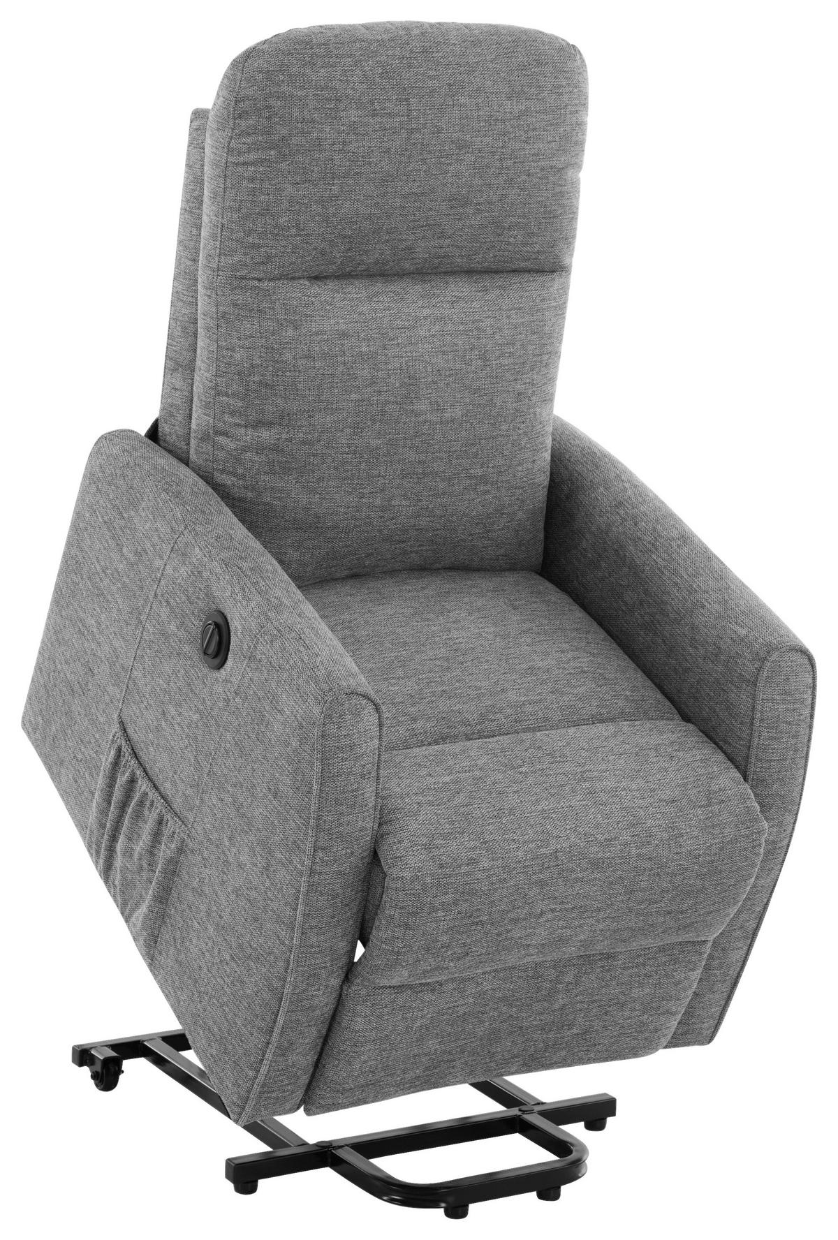 Fernsehsessel Athen Micorfaser Hellgrau, B: 67,5cm - Hellgrau, MODERN, Holz/Textil (67.5/107/88.5cm)