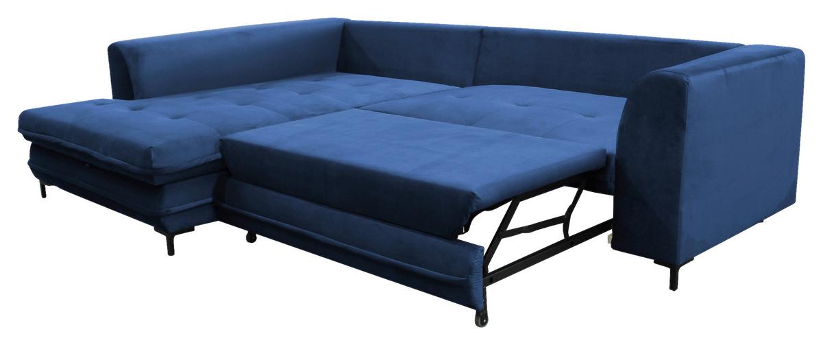 Eckschlafsofa Schlaffunktion Bello Royalblau - Blau/Royalblau, Design, Textil (187/277cm) - Livetastic