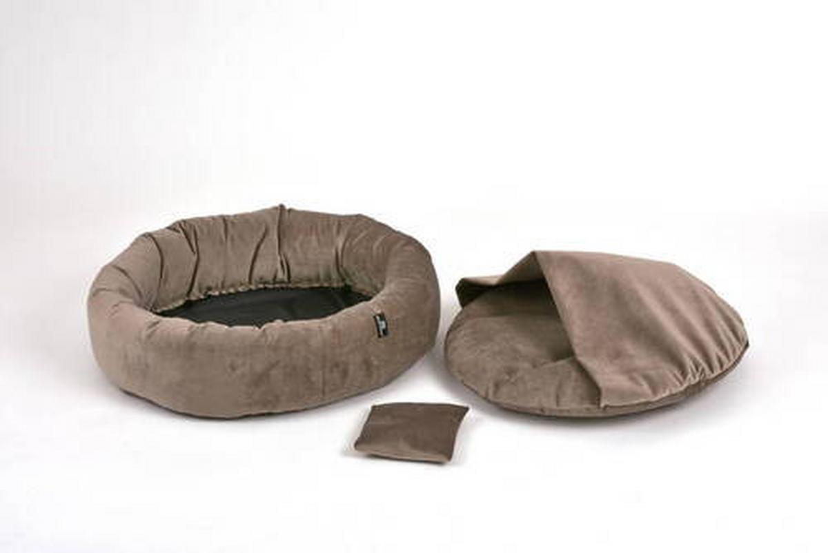 Hundebett Charly Taupe L: 50 cm - Taupe, KONVENTIONELL, Textil (50/50/15cm)