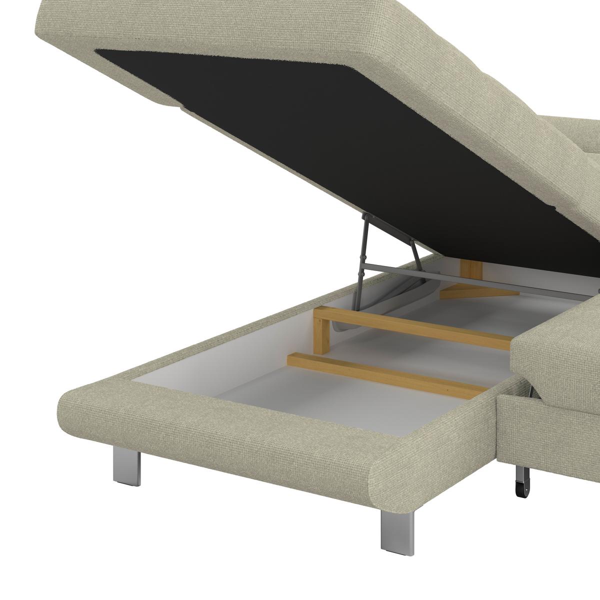 Ecksofa mit Schlaffunktion & Bettkasten Savona Sandfarben - Sandfarben, MODERN, Textil (230/270cm) - Ondega