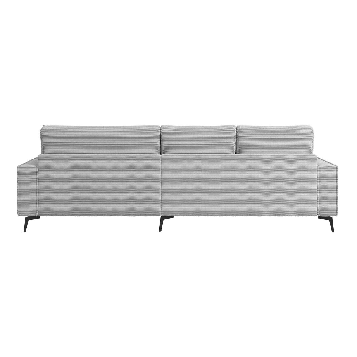 Ecksofa Zero Hellgrau 286x173 cm - Hellgrau/Schwarz, Trend, Textil (286/173cm)