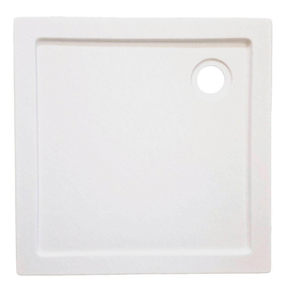 Duschtasse Eck-Brausetasse 80x80x4cm - Weiß, KONVENTIONELL, Kunststoff (80/4/80cm) - Sanotechnik