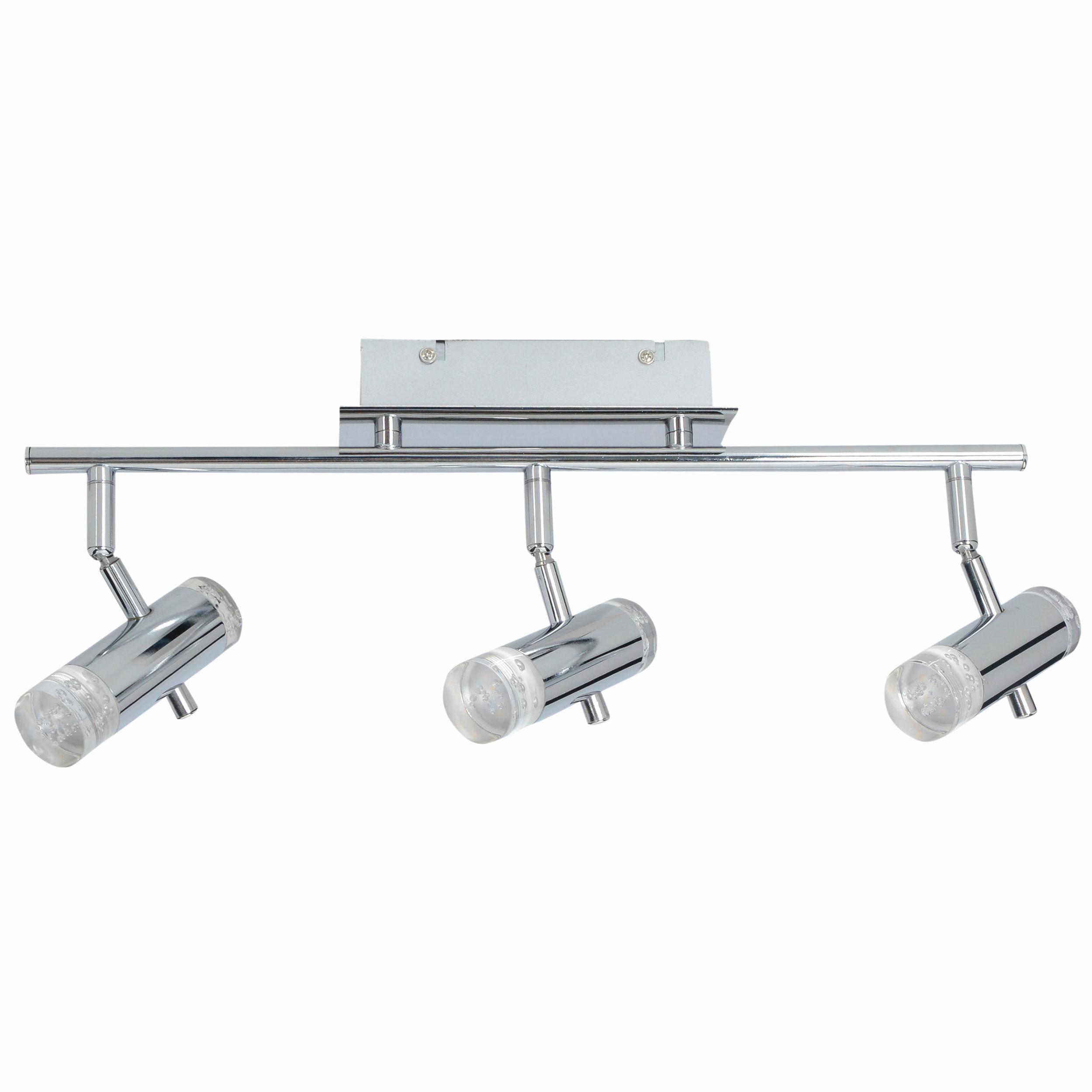 Strahler Garda 3-Flammig L: 46 cm - Klar/Chromfarben, Basics, Kunststoff/Metall (8,5/17cm) - Näve